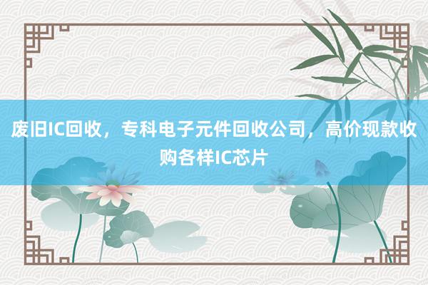 废旧IC回收，专科电子元件回收公司，高价现款收购各样IC芯片