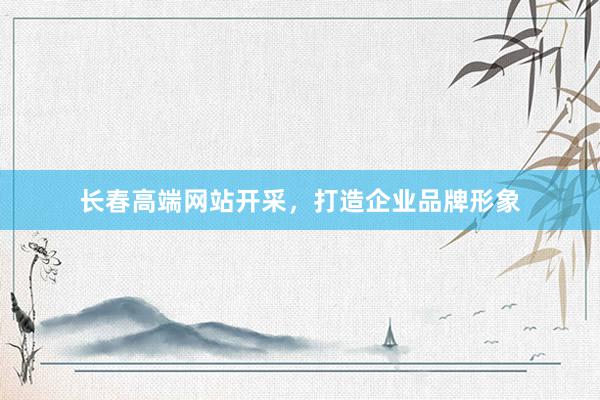长春高端网站开采，打造企业品牌形象