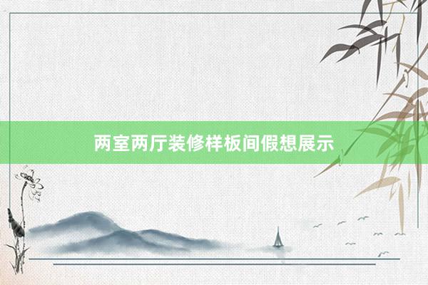 两室两厅装修样板间假想展示